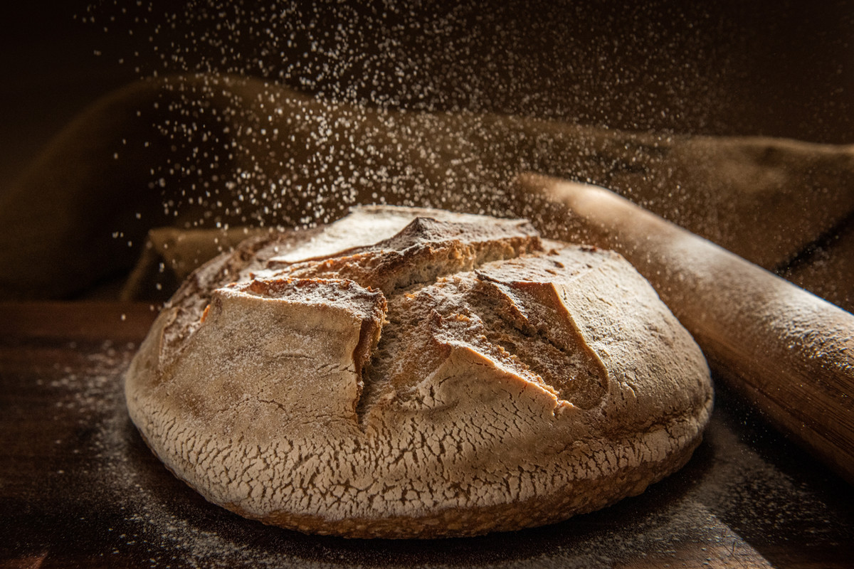 Pan casero de masa madre